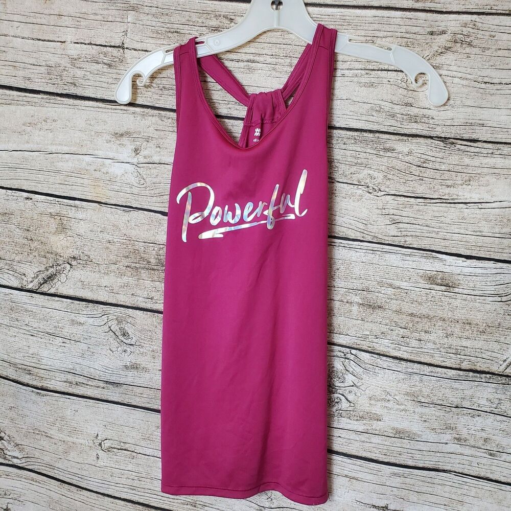 All in Motion Girls Athletic Graphic Tank Size L 10/12 Fushia/Berry/Pink